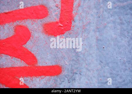Metallic texture painted in pale purple with red stripes. Background. Stock Photo