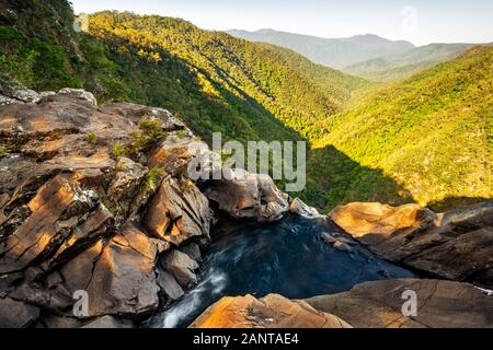 Infinity pool of Windin Falls in Wooroonooran National Park. Stock Photo