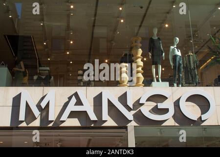 Istanbul, Turkey - October-10.2019: Mango is a clothing brand with branches in Turkey. Stock Photo