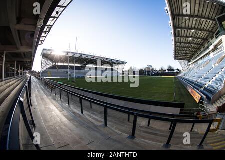 Leeds, UK. 15th Jan, 2019. LEEDS, ENGLAND - JANUARY 19TH A general shot of the stadium before the Greene King IPA Championship match between Yorkshire Carnegie and Newcastle Falcons at Headingley Carnegie Stadium, Leeds on Sunday 19th January 2020. (Credit: Chris Lishman | MI News ) Photograph may only be used for newspaper and/or magazine editorial purposes, license required for commercial use Credit: MI News & Sport /Alamy Live News Stock Photo