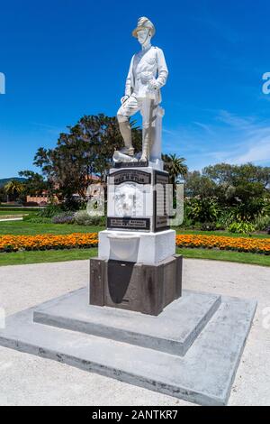 Boer War memorial to Sergeant Fred Wylie 1902, Government Gardens, Rotorua, North Island, New Zealand