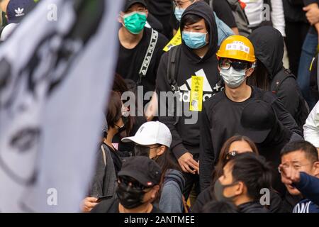 Hong Kong Protesters in Chater Gardens, Hong Kong. Stock Photo