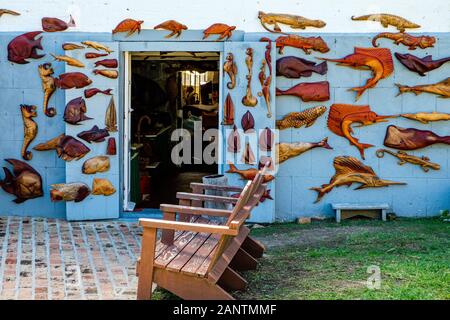 Souvenir Store, Master Shipwrights Cabin, Nelson's Dockyard, English Harbour, Antigua Stock Photo