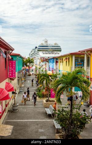 Norwegian Gem and Heritage Quay, St Johns, Antigua Stock Photo