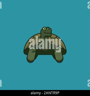Giant Galapagos Tortoise vector illustration for Darwin Day on February ...