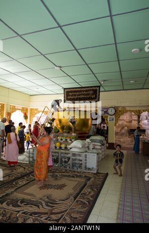 Manuha Temple in Myinkaba near Bagan, Mandalay Division, Myanmar, Asia Stock Photo