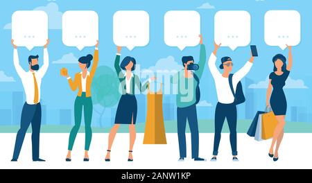Blog channel and blogger review Stock Vector