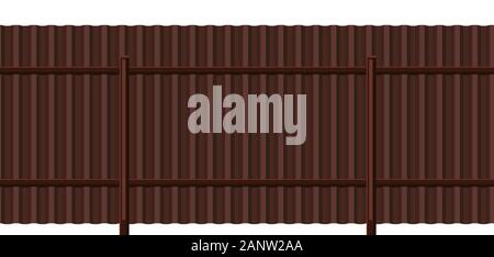 Illustration of metal fence. Stock Vector
