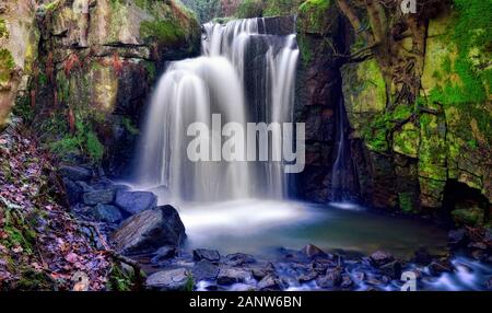 Lumsdale falls,Matlock,Derbyshire peak district,England ,UK Stock Photo