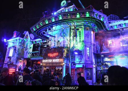 The Haunted Mansion at Winter Wonderland, Hyde Park, London, UK 2020 Stock Photo