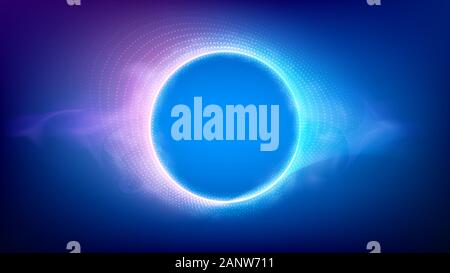 Futuristic abstract background. Glowing particles liquid dynamic flow neon waves. Eps10 Stock Vector