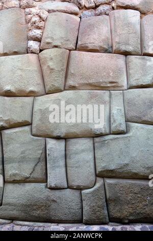 Inca stone wall, downtown, Cuzco, Cusco, Peru, South America, UNESCO ...
