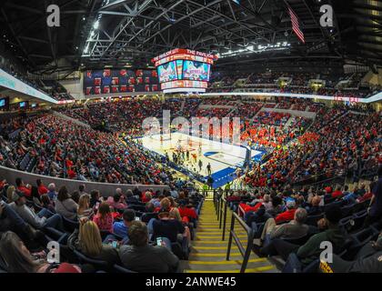 Oxford, MS, USA. 18th Jan, 2020. The Pavillion at Ole' Miss during the NCAA basketball game between the LSU Tigers and the Ole' Miss Rebels in Oxford, MS. Kevin Langley/Sports South Media/CSM/Alamy Live News Stock Photo