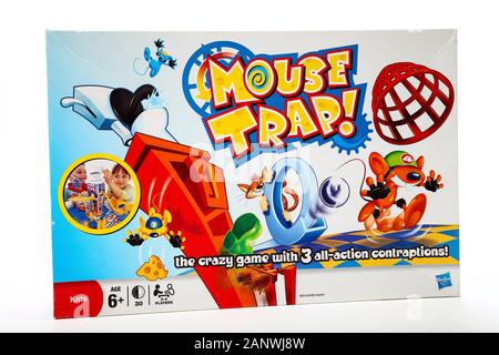mouse trap game isolated on a white background Stock Photo