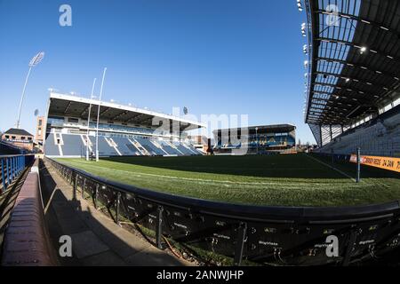 Leeds, UK. 15th Jan, 2019. LEEDS, ENGLAND - JANUARY 19TH A general view of the stadium prior to kick off in the Greene King IPA Championship match between Yorkshire Carnegie and Newcastle Falcons at Headingley Carnegie Stadium, Leeds on Sunday 19th January 2020. (Credit: Chris Lishman | MI News ) Photograph may only be used for newspaper and/or magazine editorial purposes, license required for commercial use Credit: MI News & Sport /Alamy Live News Stock Photo