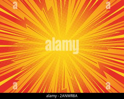 Red Light rays frame with dots. Shine burst background. radiant spark ...