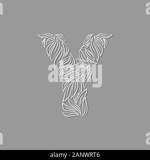 Ornamental paper letter L on gray Stock Vector Image & Art - Alamy