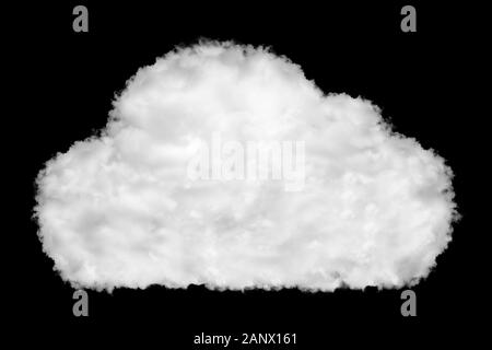 Cloud icon shape made of clouds on black background ready for mask or blending modes Stock Photo