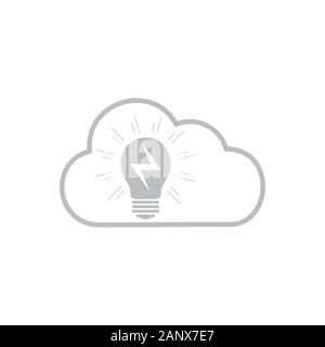 cloud energy ideas electricity symbol vector Stock Vector