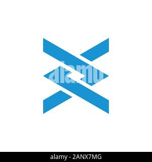 linked arrow simple geometric logo vector Stock Vector