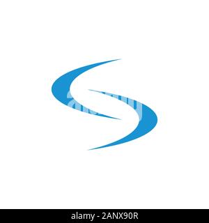 letter s opposite arrow logo vector Stock Vector