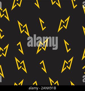 letter n thunder shape seamless background vector Stock Vector