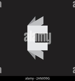 letter c 3d gradient motion logo vector Stock Vector
