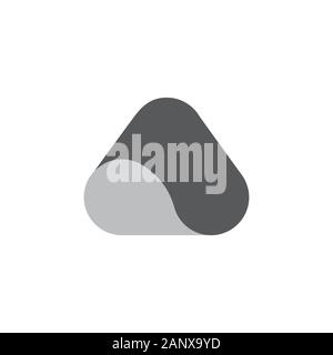 triangle curves 3d abstract logo vector Stock Vector