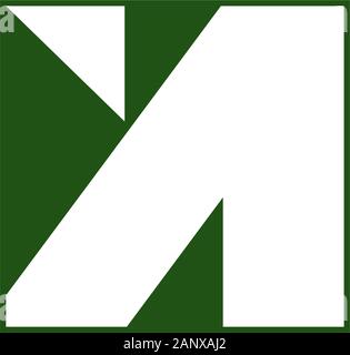 letter a square geometric triangle logo vector Stock Vector