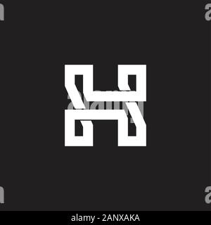 letter h s infinity line logo vector Stock Vector