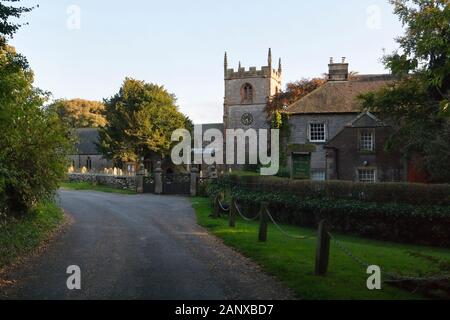 The village church at Alstonfield in Staffordshire Peak District National Park England UK, English village Stock Photo