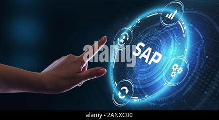 Business process automation software. SAP Stock Photo