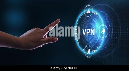 Business, Technology, Internet and network concept. VPN network security internet privacy encryption concept. Stock Photo