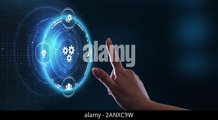 Business, Technology, Internet and network concept. Automation Software Technology Process System. Stock Photo