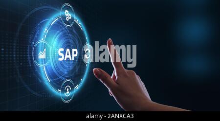 Business process automation software. SAP Stock Photo