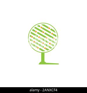 vector of fruit tree stripes geometric design concept Stock Vector