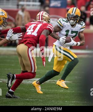 Orlando, Florida, USA. 27th Jan, 2019. NFC wide receiver Davante Adams  (17), of the Green Bay Packers, makes the catch in the 1st quarter during  the NFL Pro Bowl football game between