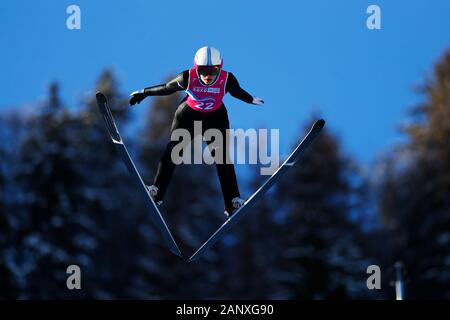 Premanon, France. 19th Jan, 2020. Machiko Kubota (JPN) Nordic Combined : Women's Individual at Les Tuffes Nordic Centre during the Lausanne 2020 Winter Youth Olympic Games in Premanon, France . Credit: Naoki Morita/AFLO SPORT/Alamy Live News Stock Photo