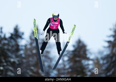 Premanon, France. 19th Jan, 2020. Yuna Kasai (JPN) Nordic Combined : Women's Individual at Les Tuffes Nordic Centre during the Lausanne 2020 Winter Youth Olympic Games in Premanon, France . Credit: Naoki Morita/AFLO SPORT/Alamy Live News Stock Photo