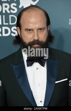 Los Angeles, California, USA. 19th Jan 2020. Brett Gelman arrives for the 26th Annual Screen Actors Guild Awards at The Shrine Auditorium on January 19, 2020 in Los Angeles, California. (Photo by Sthanlee B. Mirador/Sipa USA) Credit: Sipa USA/Alamy Live News Stock Photo