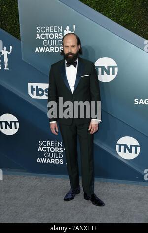 Los Angeles, California, USA. 19th Jan 2020. Brett Gelman arrives for the 26th Annual Screen Actors Guild Awards at The Shrine Auditorium on January 19, 2020 in Los Angeles, California. (Photo by Sthanlee B. Mirador/Sipa USA) Credit: Sipa USA/Alamy Live News Stock Photo