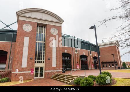 Tuscaloosa, AL / USA - December 29, 2019: Sewell-Thomas Stadium on the Campus of the University of Alabama
