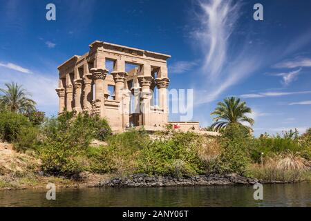 Kiosk of Trajan, in Temple of Isis Philae, also Philae Temple, Agilkia Island in Lake Nasser, Aswan, Egypt, North Africa, Africa Stock Photo