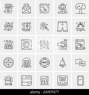 25 Universal Business Icons Vector. Creative Icon Illustration To Use 