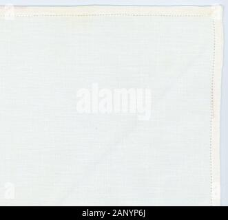 white cotton linen fabric texture useful as a background Stock Photo