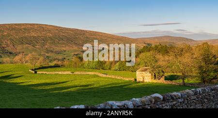 Yorkshire Dales landscape in the Dent Dale near Gawthrop, Cumbria, England, UK Stock Photo