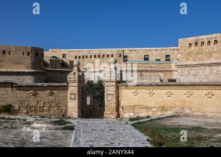 Fort Saint Elmo in Valletta, Malta, 16th century city landmark, fortification built by the Order of Saint John. Stock Photo