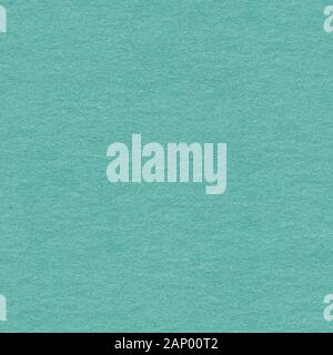 Recycled paper texture in cyan turquoise teal aqua green blue mint vintage. Seamless square background, tile ready. Stock Photo