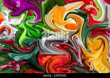 Swirls of colour representing a modern-art oil painting and maybe a drunk artist.