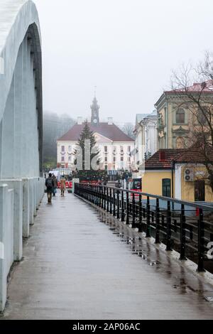 Bridge of Kaarsild, River Emajogi, Tartu, Estonia, Baltic States Stock